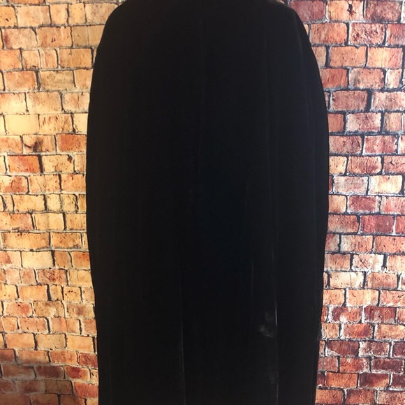 Vintage lined Black Velour Slit Arms Cape no tags - Picture 3 of 9